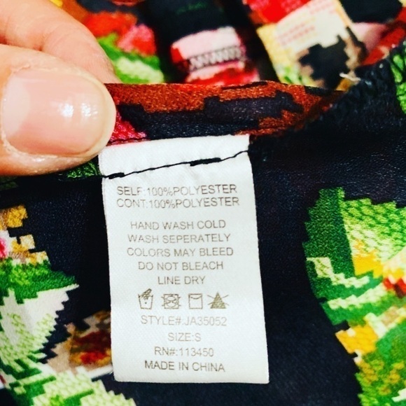 Quinn Floral Kimono Fringe Hem S Small Grandma Core - Picture 6 of 8